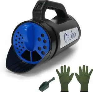 Qaobo Adjustable Setting Handheld Spreader 2.5L Capacity Multi-Use for Fertilizer Grass Seed Salt Ice Melt Portable Yard Garden Snow Removal Tool