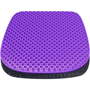 Large Gel Seat Cushion for Long Sitting with Non-Slip Cover,Soft & Breathable,Seat Cushion for Chair,Car,Office,Desk Chair,Wheelchair (17" x 15"),car stuff