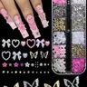 95pcs 3D Y2K Nail Charms Set, Rhinestones, Pearls, Diamonds, Butterflies, Bows, Hearts & Flowers for Nail Art Decoration, Nail Art Supplies, Nail Art Products