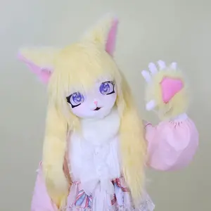Fursuit Head Kigurumi Kig Furry Mask Cosplay Costume Furry Headbase Cat Rabbit Doll Animal Cosplay Halloween Costume Kids Gift