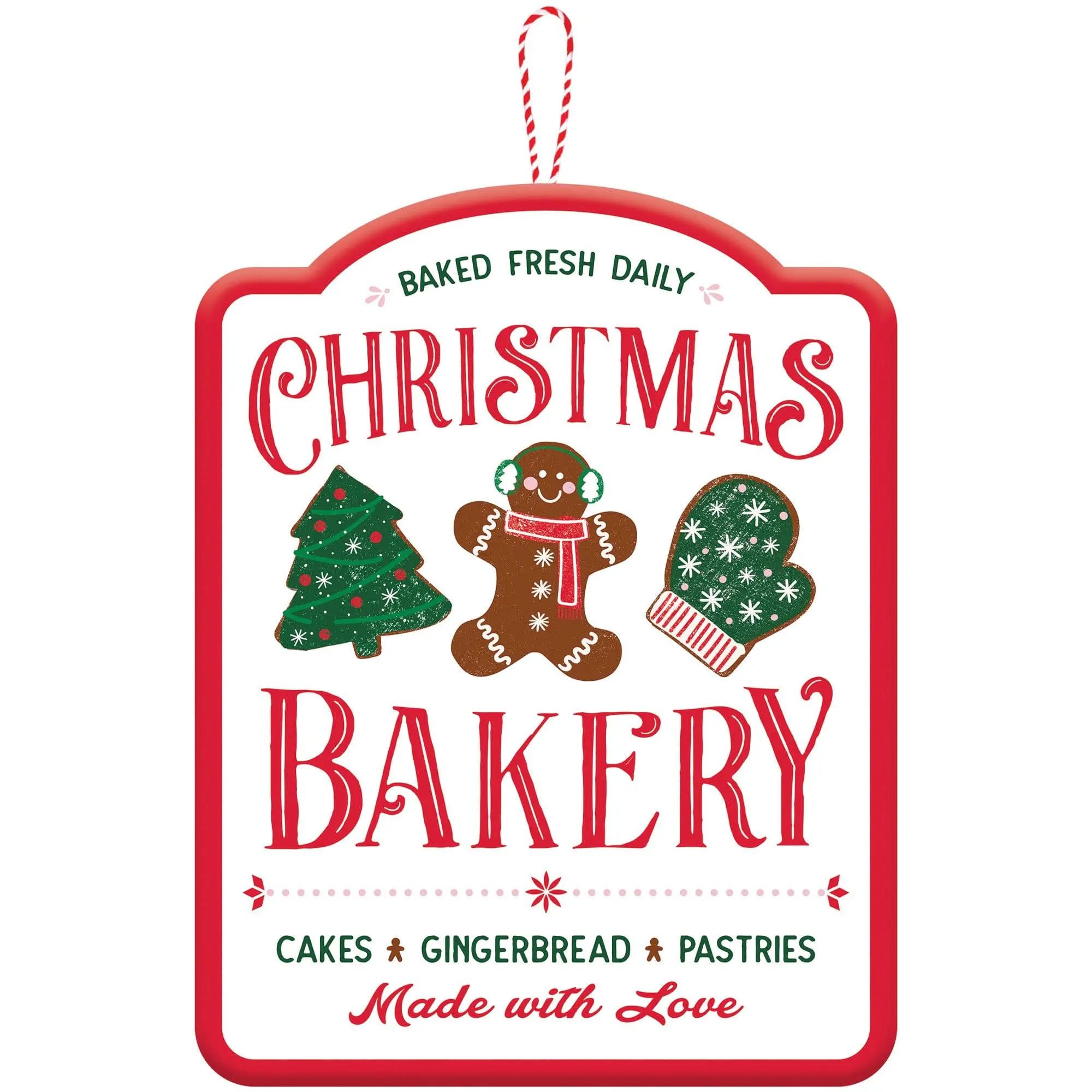 Festive Christmas Bakery Cocoa Bar Sign