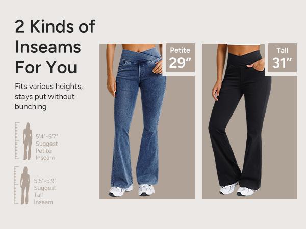 BRXL High Waisted Stretchy Crossover Denim Jeans for Women Flare Jeggings Bootcut Denim with Pockets Trendy & Flattering #Streetwear #outdoorfun #tiktokshopspringglowup #cute summer outfits#Summervibes #beachoutfit #summer outfits #4th of july outfits-1