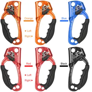 1pc Lixada Aluminum Magnesium Alloy Hand Ascender - ABS Material, 8-13mm Vertical Rope Climbing Device with Hook Carabiner, for Fire Rescue (Sports & Outdoor Camping Hiking Gear), Aluminum Alloy