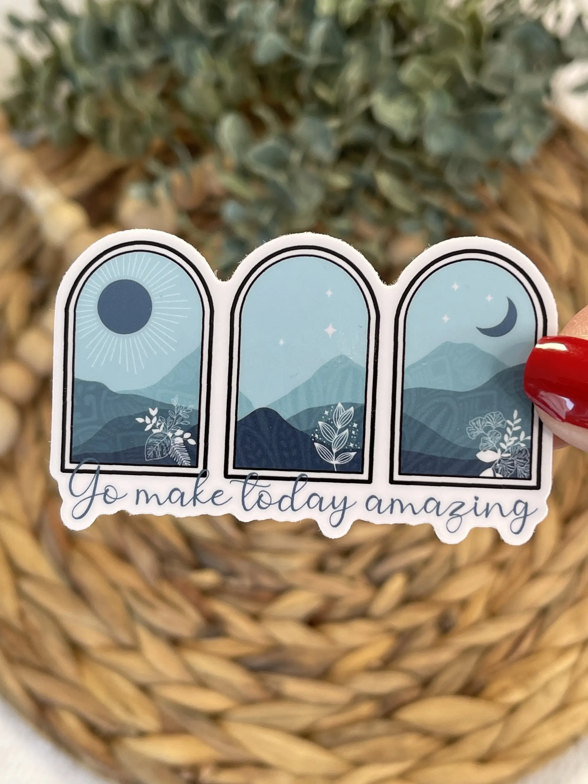 Keyboard Boho Sticker, Boho Sunrise Sticker, Boho Motivational Sticker, Sun & Moon Sticker, Boho Desert Arch Sticker, Aesthetic Boho Desert