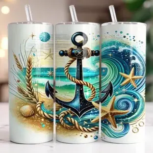 Anchor | 20oz Skinny sublimation tumbler transfer print out (TRANSFER ONLY, NOT A FINISHED TUMBLER)