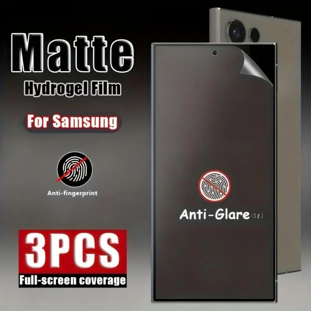 3Pcs Matte Full Cover Hydrogel Film for Samsung Galaxy S26 S25 S24 Ultra S23 S22 S21 Plus S25 S24 FE Anti-Drop Screen Protector
