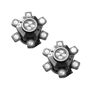 Moving Head DJ Light 6 Arms for Parties, 6-in-1 LED RGBW Stage Light Support DMX-512 & Sound Activated, Family Home Party Light, For Celebrations, Dances, DJ Disco Multi Mode Led Smart Rgb Lighting