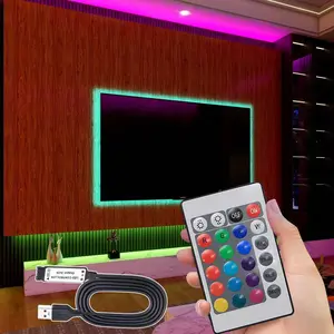 24 Key Remote Control with IR Controller, RGB Controler for SMD2835 3535 5050RGB Strip Light, Lighting Accessories for Home Decor