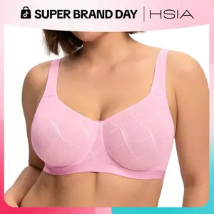 HSIA Skylark Breathable Lightweight Supportive Jacquard Mesh Wide Strap 3/4 Cup Comfort Bra