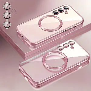 Magnetic Phone Case with Camera Lens Protector, Shockproof Phone Protective Cover, Phone Accessory Compatible with Samsung A36 A56 A26 A16 A17 A55 5G A35 5G A15 A25 A05S A06 A07, Casing