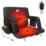ABORON Adjustable Heated Outdoor Recliner Chair - Unisex Stadium Furniture with Back & Arm Support, Portable 6 Reclining Positions, 2 Hooks & Strap for Stability, Kids-Friendly for Football/Baseball Camping, Batteries Not Included