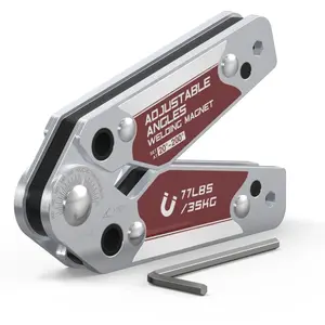 Adjustable Welding Magnet with Angle Scale 20-200 ° |   48 & 77LBs Holding Power Magnetic Welding Positioner for Soldering, Metal Fabrication, and Pipe Installation