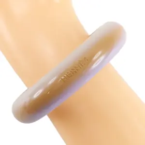Pre-owned HERMÈS Resin / Acrylic Small Leather Goods Fusion Bangle