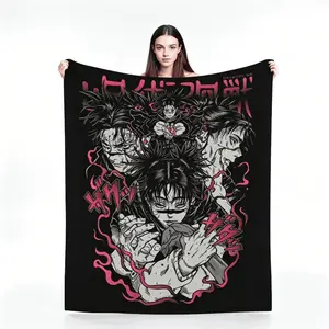 Blankets Jujutsu Kaisen Choso Blood Manipulator Figure Print Flannel Kids Blanket Adult Blanket Ultra Soft Comfy Lightweight Throw Bedroom Inspo Decor For Sofa Couch Anime Fans Fathers Day Birthday Christmas Gift Soft Elastic Breathable