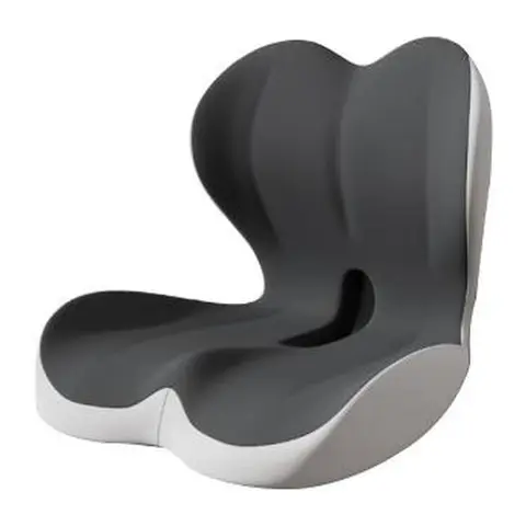 Sturdy Single Seat Memory Foam Cushion - Office Accessories, Upgraded Lumbar Support, Non-Slip Strap, Extra Thick, Skin-Friendly, Washable, Foldable, High-Back Compatible, Built for Office Hours, Arthritis Stress Relief, Good Posture