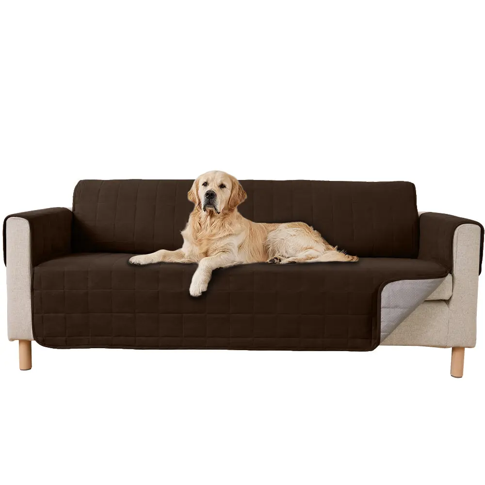 GORILLA GRIP Patented Waterproof Slip-Resistant Protector Cover, for Leather or Fabric Couch Cushion, Large Microsuede Furniture Covers Dogs Pets Machine Washable Slipcover