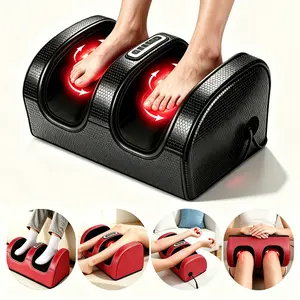 Corded Shiatsu Foot & Calf Massager with Heat, Deep Tissue Kneading for Blood Circulation & Relaxation, Portable Massage Machine, Ideal Gift for Mom & Dad for Home, Office & Travel