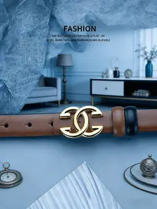 Layered Leather Belt, Durable Comfortable, Perfect for Daily Use, All-Season Style, Enhances Your Elegance and Clothing Style