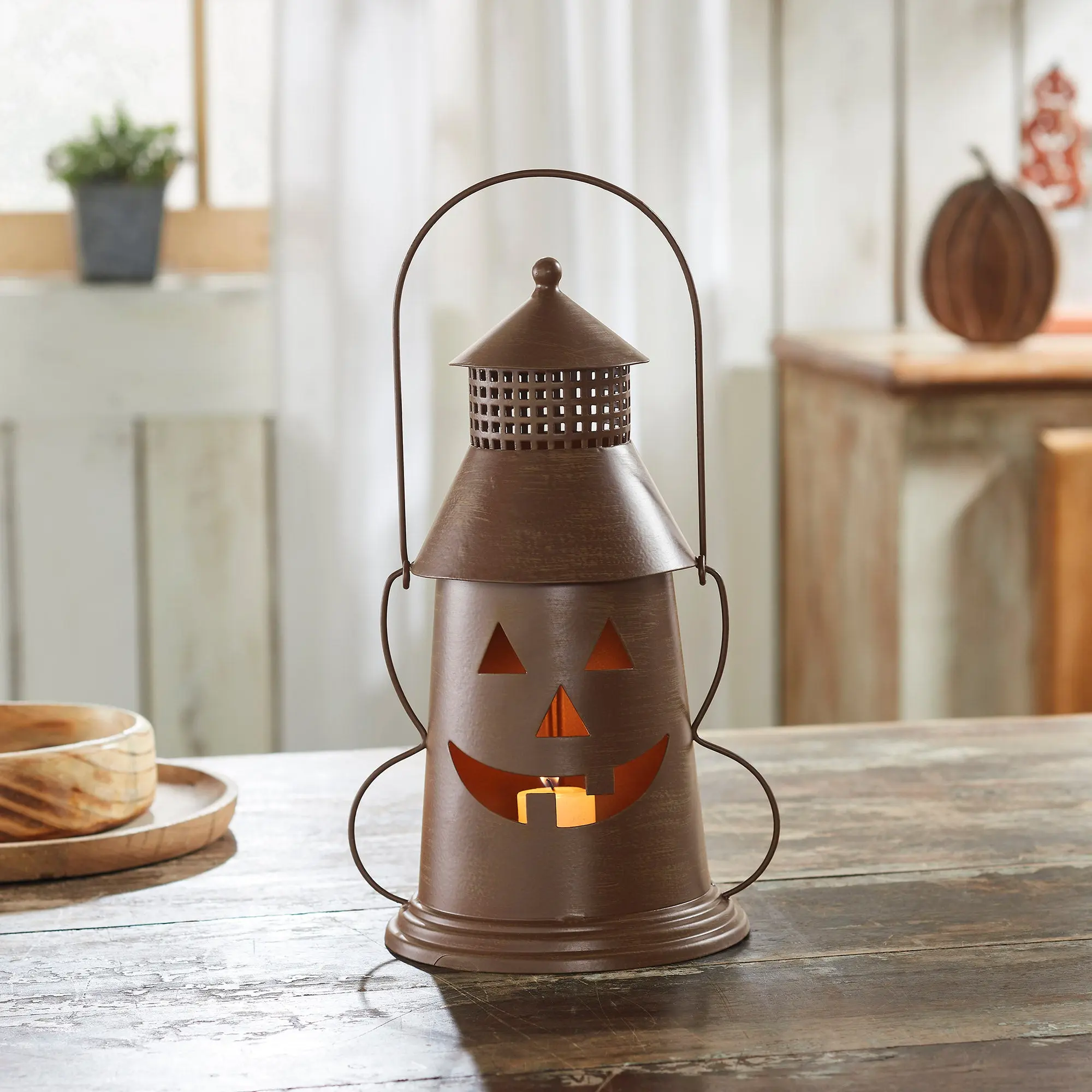 Bronze Hanging Decorative Candle Holder - Spooky Halloween Tealight Holder for Kitchen Home Decor, Room Decor, None