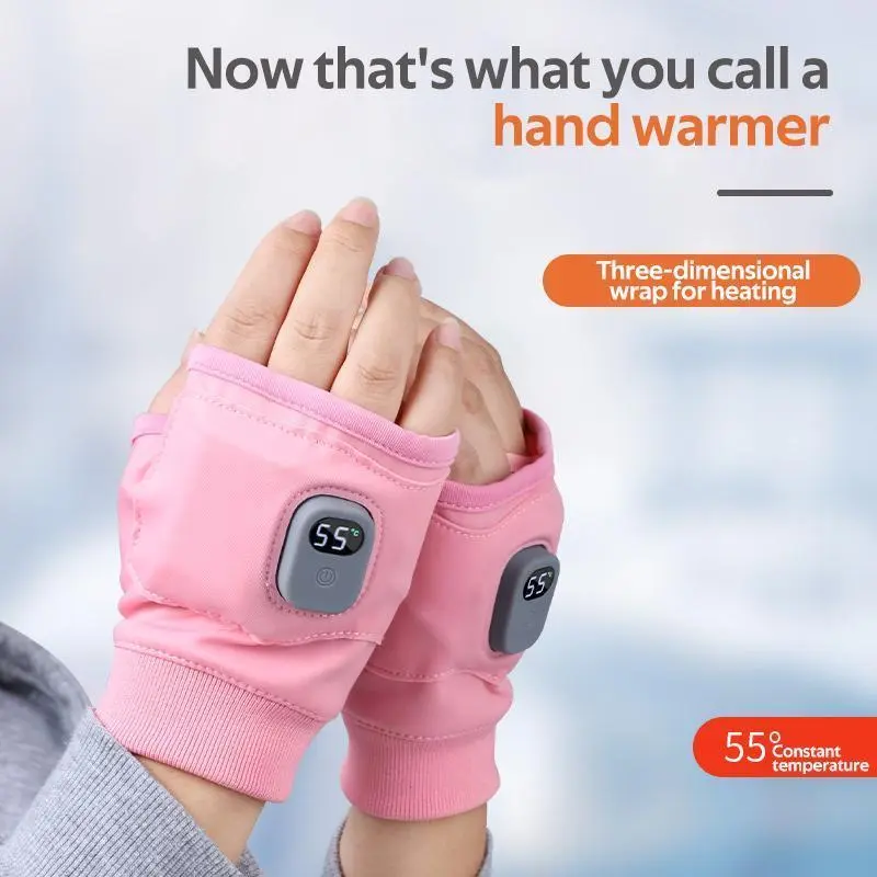 Heating Gloves Rechargeable Hand Warmer with Digital Display 3 Temperature Modes for Home Use 55 Constant Temperature