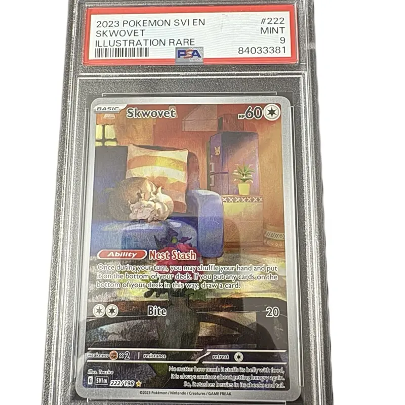 Pokmon Skwovet Illustration Mint 9 Card Graded Trading Card - TikTok Shop