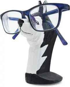VIPbuy Handmade Wood Carving Eyeglasses Spectacle Holder Stand Sunglasses Display Rack Home Office Desk Décor Gift (Husky Dog)