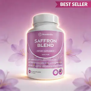 Rosabella Saffron Supplement [88mg] for Mental Clarity, Digestion, Positive Mood & Blue Light Eye Health - Vegan