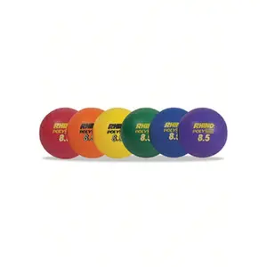 Sports season  Unbeatablesale Champion Sport PX85SET Rhino Playground Ball 8 1 2 Apos Diameter Rubber Assorted 6 Balls Set Strength training