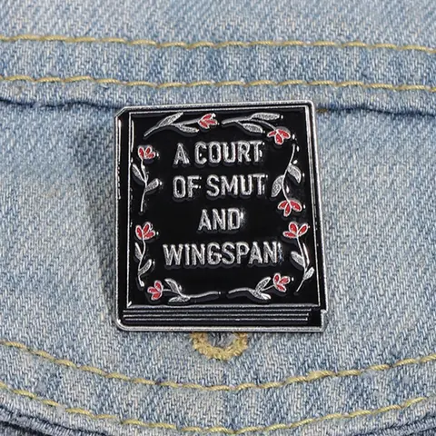 A Court Of Smut and Wingspan Fantasy Novels Enamel Pin Creative Book Metal Brooch Lapel Backpack Badge Fashion Jewelry Accessories Gift for Friends, Fashion Accessory, Alloy Brooch Pin, Flower Brooch Pin Enamel Lapel Pins