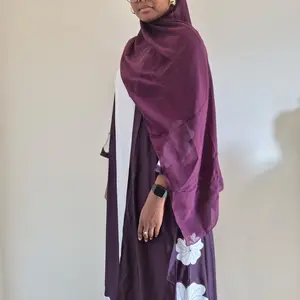 The Zahra Floral Open Abaya Made in Dubai
