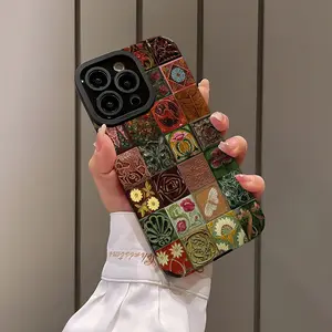 Halloween Totem Pattern Shockproof Ultra-Thin Protective Phone Case for iPhone 16/15/14/13/12/11/plus/pro Max, Dust-Proof and Stylish Gift Idea