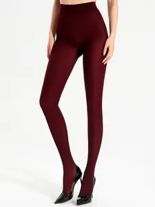 Women's Solid Color Tights Fit, Casual Comfy Breathable Pantyhose for Daily Wear, Ladies Stockings for Spring & Fall Womenswear