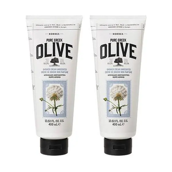 Korres Unscented Olive Nourishing Shower Cream 2-Pack Korres Unscented Olive Nourishing Shower Cream 2-Pack