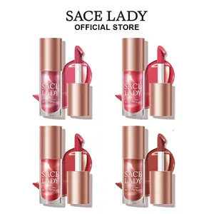 SACE LADY Makeup Blush Set Long-lasting Natural Matte Liquid Blush Nourishes Lip & Face Cosmetics 4Pcs Blend Silky