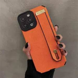 Solid Color Phone Case with Wristband, Full Body Shockproof Phone Protective Cover, Fashion Phone Accessories Compatible with iPhone 11 12 13 14 15 Pro Max, Casing, Protector, Cellphone, Smartphone, Handheld, Protection, Phone Accessory Compatible