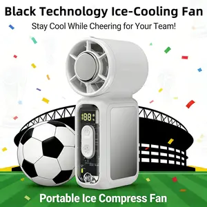 New Ice Fan Portable Handheld High Speed Fan 199 Adjustable Levels Foldable for Summer Travel Vacation Essentials& Outdoor Activities, Small Personal Fan for Women's Makeup, Cool fan