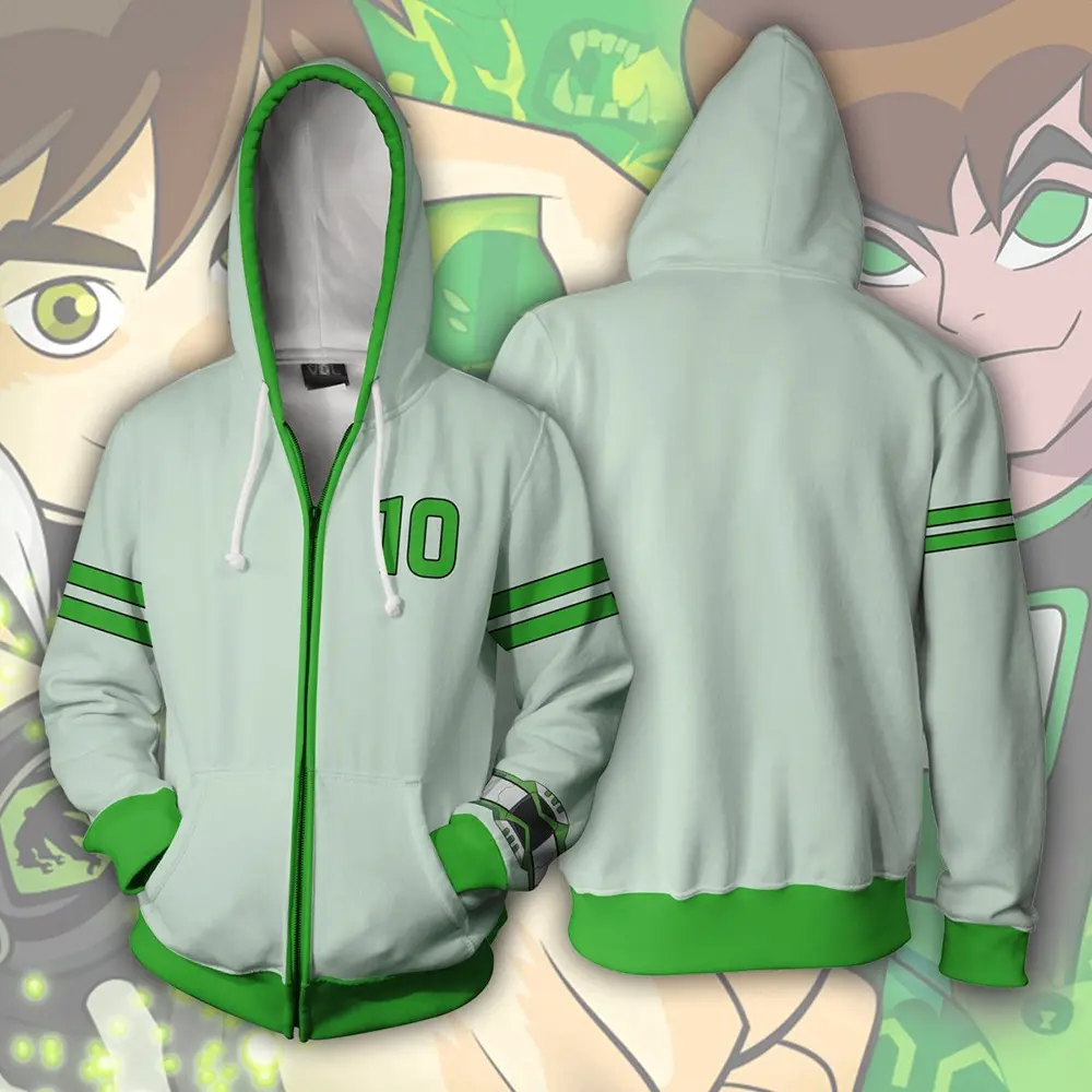 3D Ben 10 Alien Force Printed Hoody Jacket Fashion Hoodie