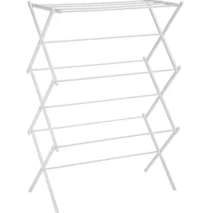 [New Deal]      Foldable Portable Laundry Rack for Air Drying Clothing, Indoor Outdoor Use - 14.5" D x 29.5" W x 41.8" H, White