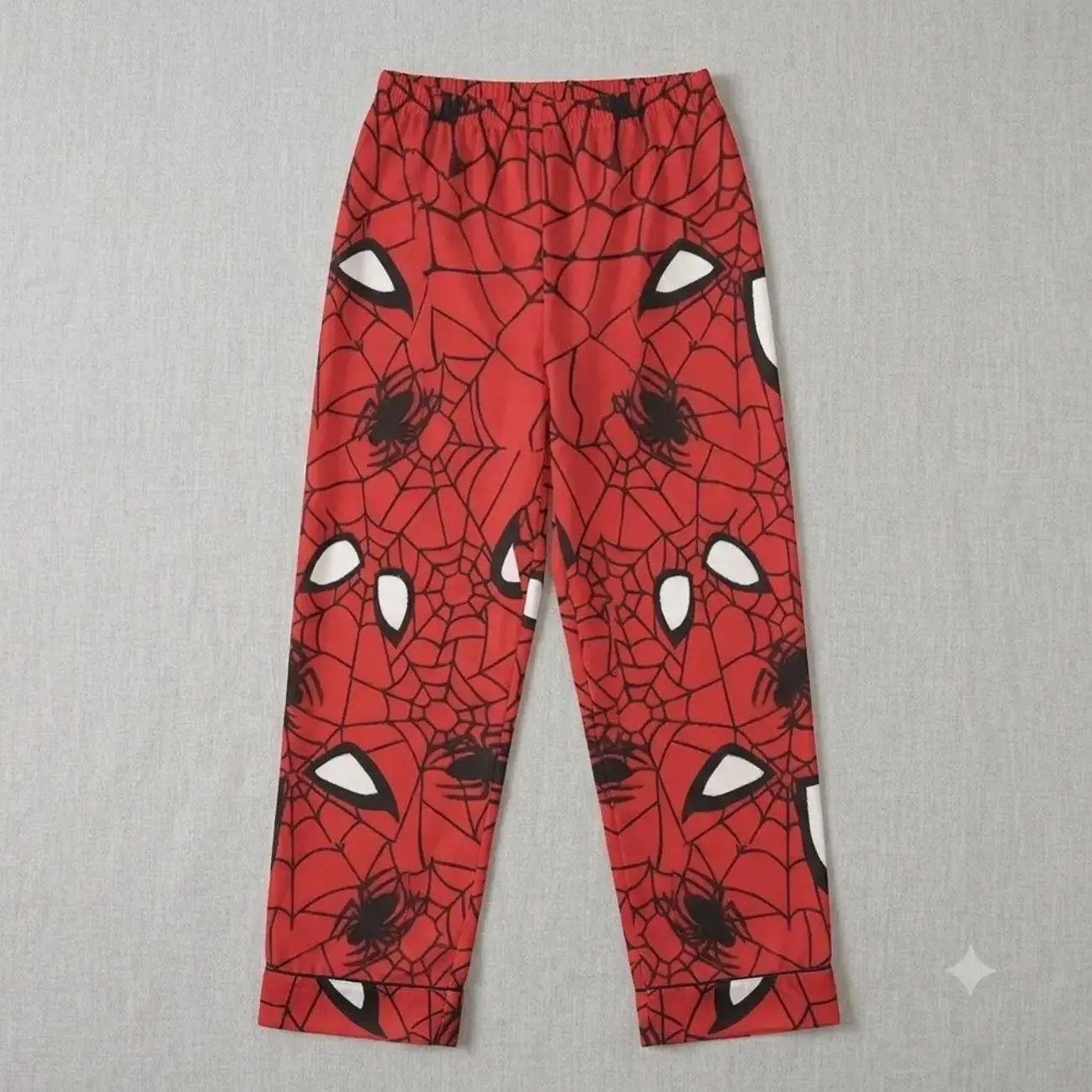 Red Spider Web Pajama Pants, Lounge Bottoms, Cozy Soft Sleep Pants for Men & Women, Comfy Pajamas Gift