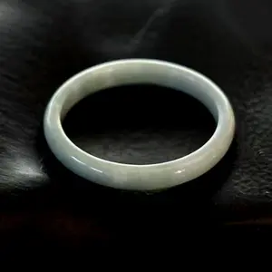 Light Green Jade Ring Thin Band, Width 2.8-3mm Light Green Jade Ring Thin Band, Width 2.8-3mm