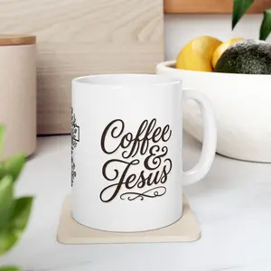 Coffee & Jesus Mug | Ceramic Coffee Cup