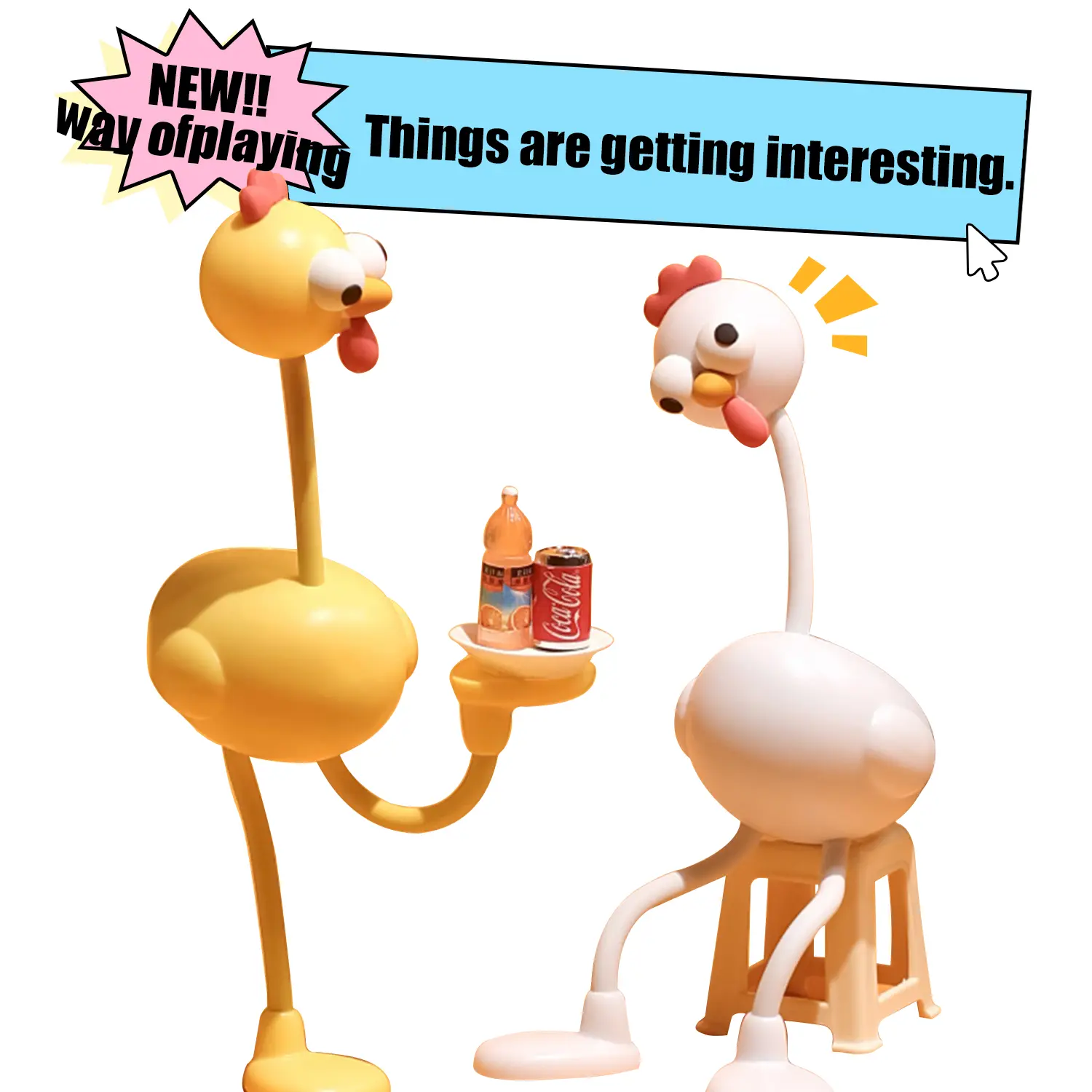 Changeable Shape Mini Chick Lamp - Foldable DIY Craft Toy, Adorable Home Decor Statue, Color Dimmable 3-Level Soft Lighting, Phone Stand, Tranquil Ambiance for Bedroom Reading, Christmas Gift for Children, Color Dimmable Lighting