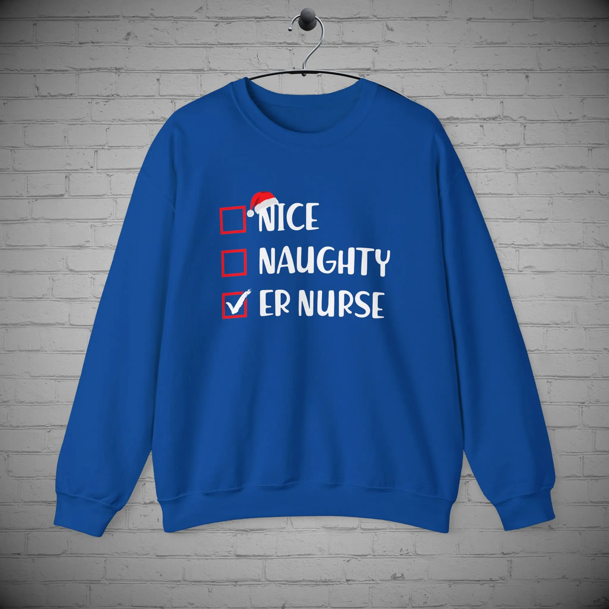 Naughty Nice ER Nurse Sweater, Emergency Dept Nurse sweater, Christmas Nurse Sweater,  ER Nurse Christmas sweater