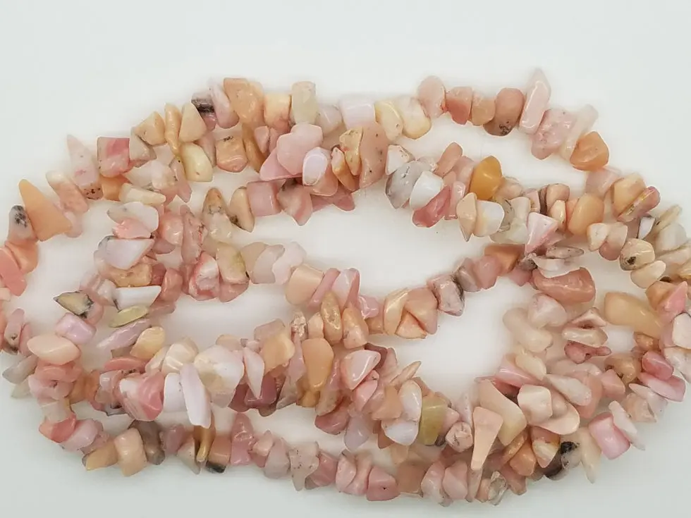 Peruvian Pink Opal Chip Beads – Package of 100