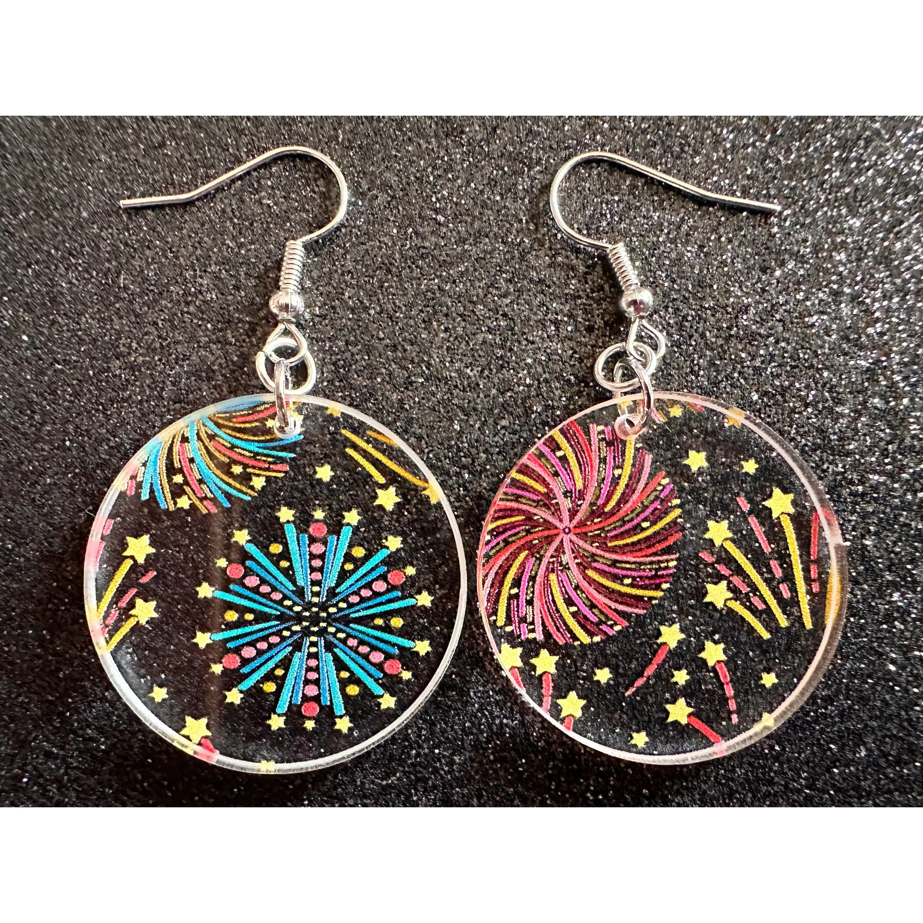 Firework Earrings: Laser Cut Acrylic Earrings, Celebrate, New Year's Eve, July Fourth, NYE, Festive, Best Gifts for Her/Him/Them