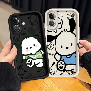 Soft Shell Case for iPhone 16e XS Max 17 Air XR 15 16 14 Plus 13 12 11 Pro Max Sanrio Cute Pochacco