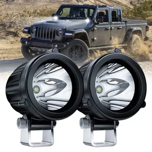 4WDKING 2" LED Round Light 20W Spot Driving Light Waterproof Off-Road Work Lamp for Motorcycle, ATV, UTV, Dirt Bike, 4x4 Pickup Truck, Boat, Trailer - Pack of 2