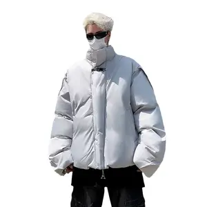 Matthew Men Store - American High Street Solid Color Short Thickened Cotton Padded Coat