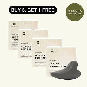 [Official Shop] BRMUD Relief Mud Gua Sha Mud Bar Soap Buy 3 Get 1 Free! Gua sha-inspired solid bar soap for a soothing cleanse. Infused with sea silt & botanical oils to detox, exfoliate & nourish skin. Body Care Body Wash