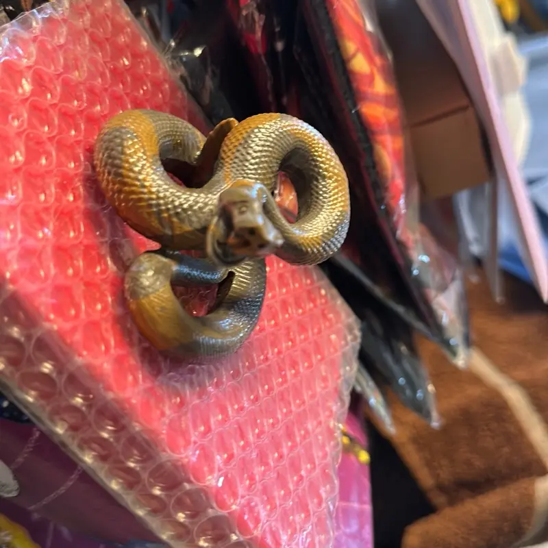 Crystal Snake Carving, Handcrafted Decorative Crystal Sculpture for Home Display